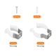 thumbnail image 3 of Clips en U Unique Bargains T5 T8 Soporte para LED Acero Inoxidable Blanco Paquete de 24, 3 of 5