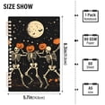 thumbnail image 2 of FORMRS 1-Subject Spiral Notebook 8" x 5" College Ruled 60 Refillable Sheet, 2 Pack, Black Halloween Dancing Skeleton, 2 of 7