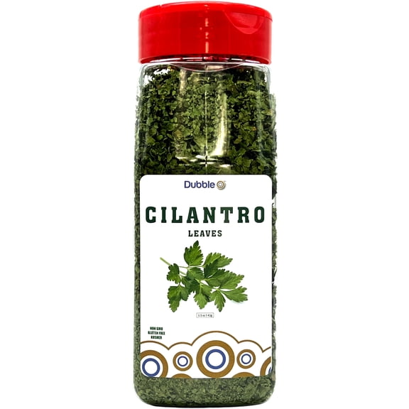 Cilantro Leaves / Flakes - 1.5 oz  ⦾  Non GMO, Kosher, Halal, and Gluten Free  ⦾  Dubble O Brand