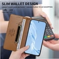 thumbnail image 3 of Funda Tipo Cartera de Cuero Sintético para Samsung Galaxy S25 FE Bloqueo RFID, con Ranuras para Tarjetas y Bolsillo para Efectivo, Cierre Magnético Fuerte Marrón, 3 of 6