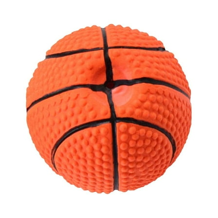HAKIDZEL Dog Toy Squeaky Basketball Orange 1Set 3.9In