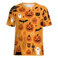 thumbnail image 5 of Halloween Ghosts Horror Pumpkin T Shirts Basic T-Shirt Short Sleeve Ladies Tee Shirt Summer Graphic Clothing, 5 of 6