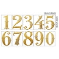 thumbnail image 2 of Gold Number Stickers, 5.5", 10 Sheets Vinyl Self-Adhesive Numbers 0-10 for Mailbox, Waterproof Trash Can, Door, Outdoor Use, House Number Signs, Labels, 2 of 7