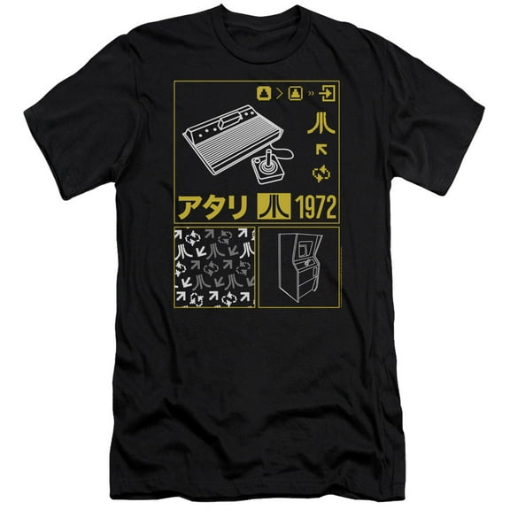 Atari Kanji Squares Premium S/S Adult 30/1 T-Shirt Black