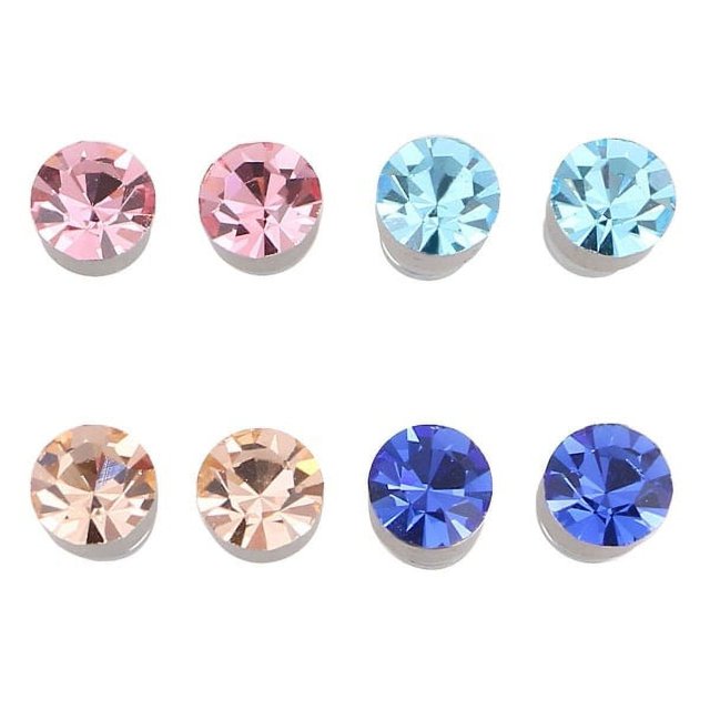 pendientes coloridos con diamantes de imitación, pendientes magnéticos brillantes, accesorios de joyería para niñas, mujeres y estudiantes brillar Electrónica