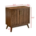 thumbnail image 7 of Mid Century Modern Cabinet with Adjustable Shelves, Fluted Sideboard Cabinet with Gold Handles and Wood Legs, Wood Coffee Bar Table for Living Room, Entryway, Dining Room, Walnut, 7 of 7