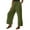 Army Green, variant on Bigersell Women Wide Leg Pants Full Length Pants Fashion Women Summer Casual Loose Cotton And Linen Pocket Solid Trousers Pants Pants for Ladies High Waist