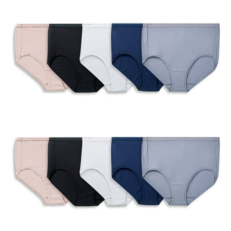 

Fit for Me Women s Plus Size Brief Underwear 10 Pack Sizes 1X-5X
