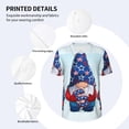 thumbnail image 3 of Lsque Cute Gnomes in USA1 Pattern Mens Polo Golf Shirts Funny Graphics Shorts Sleeve Button Shirts Baseball T-shirt-X-Large, 3 of 7