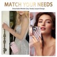 thumbnail image 4 of Wallet Cover for iPhone 16 with Detachable Wrist Strap, Credit Card Slots Holder Magnetic Snap Back PU Leather Kickstand Phone Case for iPhone 16 Girls Women, Rosegold, 4 of 8
