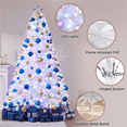 thumbnail image 3 of Alden Design 7.5Ft Pre-lit Artificial Christmas Tree with Foldable Stand, White, 3 of 11