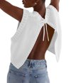 thumbnail image 2 of Gupgi Women Knit Tank Top Sleeveless Backless Sweater Solid Color Tie Back Vest, 2 of 5