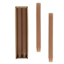 Creative Co-Op Unscented Hobnail Taper Candles in Box, Set of 2, Cappuccino