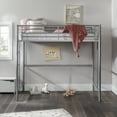 thumbnail image 4 of Walker Edison Premium Traditional Twin Metal Loft Bed, Silver, 4 of 15