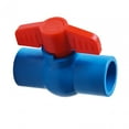 thumbnail image 4 of Válvula de bola de PVC de dos vías, compacta, con manija en T, válvula de cierre de agua, fácil instalación azul 25mm, 4 of 9