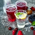 thumbnail image 4 of 16 Oz. Clear PET Plastic Cups Clear Crystal Drink Cups with/without Lids, 4 of 6
