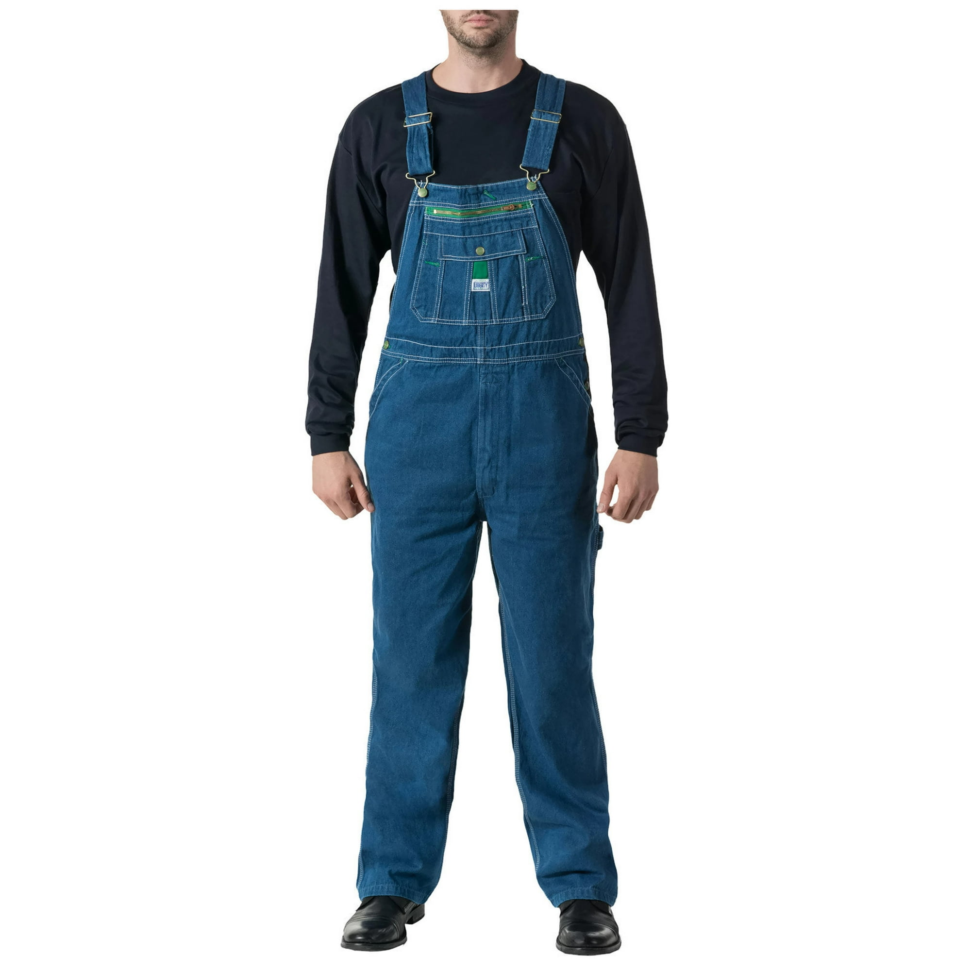 Liberty Mens Stonewashed Denim Bib Overalls 44W x 28L Stone Washed Walmart