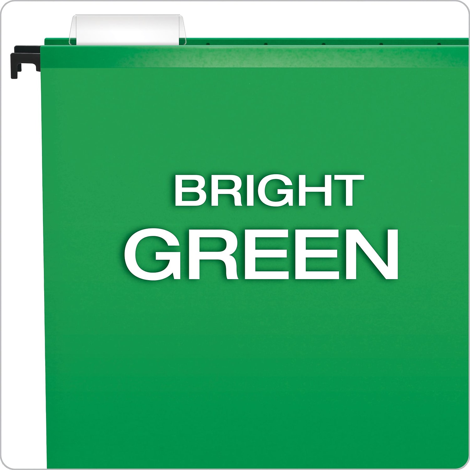 Pendaflex SureHook Hanging File Folder, Letter Size, 1/5 Cut Tabs, Bright Green, Pack of 20