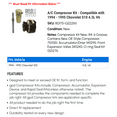 thumbnail image 2 of A/C Compressor Kit - Compatible with 1994 - 1995 Chevy S10 4.3L V6, 2 of 2