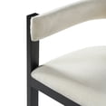 thumbnail image 5 of Christopher Knight Home Modern Dining Arm Chairs with Curved Back Set of 2, Rubberwood Frame, Black, 5 of 9