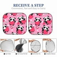 thumbnail image 4 of Lsque Panda Heart Valentine Pink 2 PCS Windshield Sun Shade | CarFoldable Window Covers | Car Accessories Reflect UV for Universal Cars SUV Truck | Large, 4 of 7