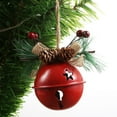 thumbnail image 3 of 2 pc Christmas Bell Garland Charm Red Jingle Bell Ornament Metal Christmas Bell with Holly Berry Christmas Tree Hanging Decoration Anniversary Favor, 3 of 4
