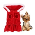 thumbnail image 2 of Ropa para mascotas, ropa roja linda para cachorros de Navidad de invierno, ropa para perros de Navidad, diseño fácil de usar, 2 of 8