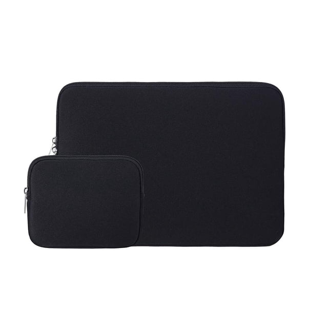 RAINYEAR 15.6 Inch Laptop Sleeve Protective Case Soft Carrying Zipper Bag Cover with Accessories Pouch, Compatible with 15.6" Notebook Computer Chromebook (Black)