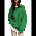 thumbnail image 1 of Sudadera de Mujer con Cuello Redondo de Gran Tamaño Y2K, Suéter de Moda de Otoño e Invierno, Jersey. Verde S, 1 of 8
