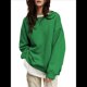 thumbnail image 1 of Sudadera de Mujer con Cuello Redondo de Gran Tamaño Y2K, Suéter de Moda de Otoño e Invierno, Jersey. Verde L, 1 of 8