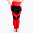 thumbnail image 3 of Leggings de yoga de corazón para mujer de talla grande, pantalones de retales, mallas delgadas, mallas deportivas para correr, pantalones de jogging de gimnasio, cintura alta Kearding FS6738-40, 3 of 4