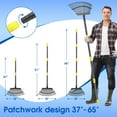 thumbnail image 3 of YeYeBest 25 Tines Heavy Duty Garden Leaf Rake for Lawns, 65" Long 18" Wide Adjustable  Sturdy Metal Yard Rake with Non-Slip Comfort Handle, 3 of 7