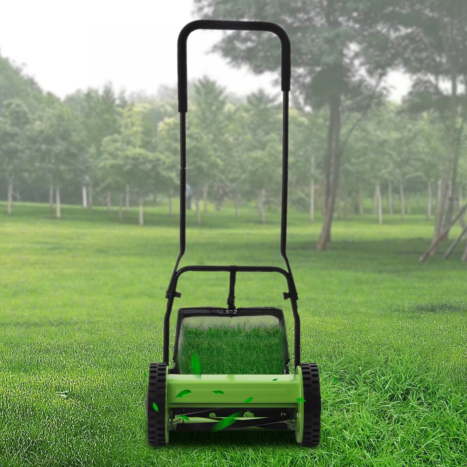 Manual Lawn Mower with 5 Blades and 6 Gallon Grass Catcher – Durable, Adjustable, and Efficient for a Neat Lawn