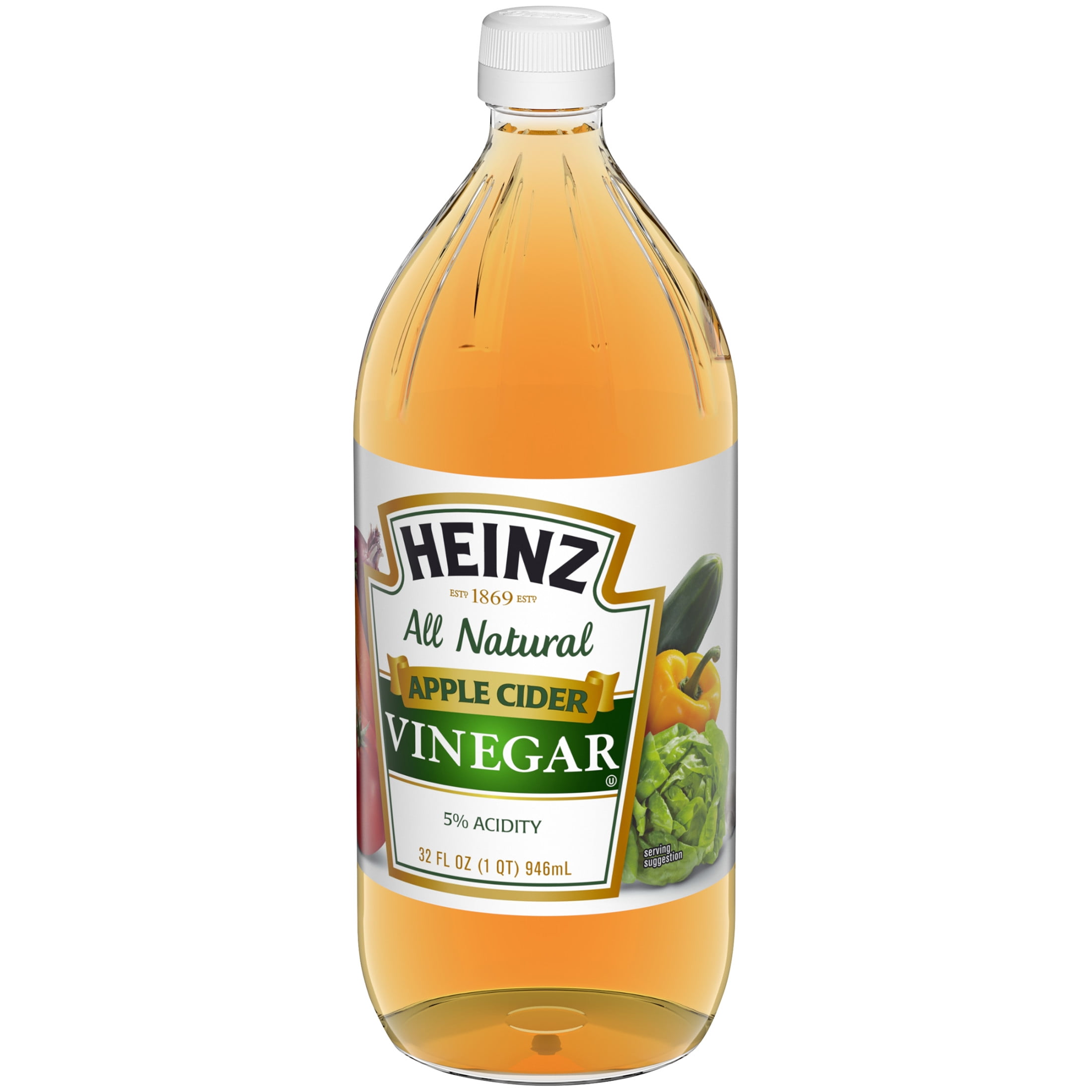 (2 pack) Heinz All Natural Apple Cider Vinegar with 5% Acidity , 32 fl oz Bottle