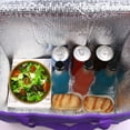 thumbnail image 3 of Hengbo 3 Pack Large Insulated Grocery Shopping Bags Reusable Bag Thermal Zipper Collapsible Tote Cooler Food Transport Hot and Cold for Camping Reusable and Sustainable Purple, 3 of 7