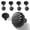 Alloy Matte Black, variant on Crystal Cabinet Knobs Cabinets Knob, 8 Pack Flower Antique Brass Vintage Glass Clear Crystal Small Pull for Closet Dresser Drawers Cupboard,Retro Pulls Old Style Bronze Drawer Handle