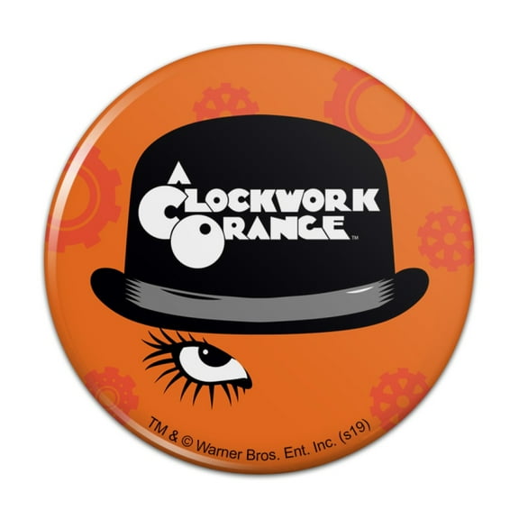 A Clockwork Orange Hat and Logo Kitchen Refrigerator Locker Button Magnet