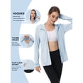 thumbnail image 4 of TRYSIL Women's UPF 50+ Sun Protection Hoodie Jackets Athletic Lightweight Full-Zip Long Sleeve Outdoor, 4 of 7