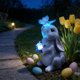 thumbnail image 4 of CaiYueKe Solar Powered Bunny Garden Statue Outdoor Decor LED Light Up Animal Sculpture Patio Lawn Ornament for Easter Spring Yard Art Home Decoration, 4 of 8