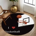 thumbnail image 2 of Round Rug 7Ft Washable Non-Slip, Basketball Circle Area Rugs for Living Room Bedroom, Modern Funny Minimalist Sports Indoor Floor Mats Carpet Runner for Home Decor Aesthetic, 2 of 8
