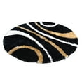 thumbnail image 4 of Rugsotic Carpets Hand Tufted Shag Polyester Eco-Friendly Area Rugs - 6'x6', Round, Black, Plain Solid Design, High Pile Handmade Anti Skid Rugs for Living Room, Bed Room K00002, 4 of 6