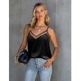 thumbnail image 3 of Ekouaer Tank Top for Women Mesh V Neck Camisole Sleeveless Tank Cami Shirt, 3 of 6