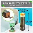 thumbnail image 4 of Minecraft Lampe Torche avec 2 Modes d'Éclairage, Montable au Mur et Autoportante, à Piles, 4 of 6