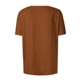 thumbnail image 4 of BRDFRL Scrubs Short Sleeve Workwear With Two Pockets Snap Front Printed Crew Neck Top Light Brown 2XL, 4 of 4
