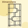 thumbnail image 3 of Costway 1 PCS 5-Tier Bookshelf Tall Etagere Bookcase with Open Storage Shelves Rustic Brown, 3 of 10
