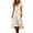 Beige, variant on Women's Fashion Vintage Floral Print V Neck Short Sleeve Dress Lightweight Flowy Midi Beach Dress for Summer Casual and Vacation Outings