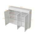 thumbnail image 3 of Newboti 3 Door Arched Wall Mounted Glass Cabinets for Kitchen, Living Room and Bathroom(White) 868556888200552, 3 of 13