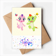 Dinosaur Kingdom Love You Welcome Back Greeting Cards Envelopes Blank