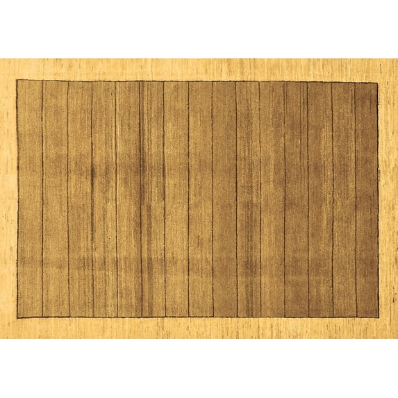 Ahgly Company Machine Washable Indoor Rectangle Abstract Brown Modern Area Rugs, 8' x 12'