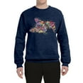 thumbnail image 3 of Tired Sleeping Cat | I Wish I Was My Cat Funny Colorful Kitty | Dean Russo Art Animal Lover Unisex Crewneck Sweatshirt, Vintage Heather Navy, Medium, 3 of 6